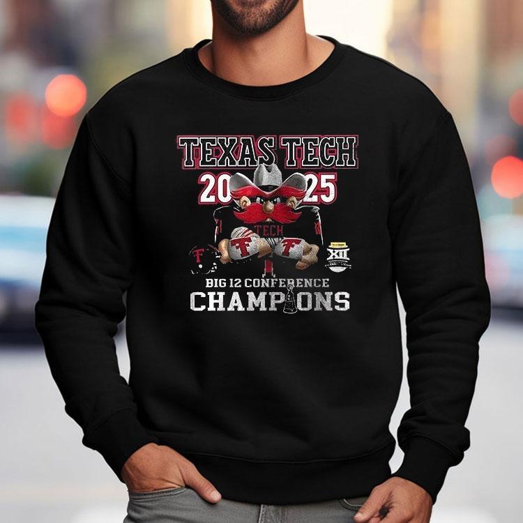 Texas Tach Red Raiders Big 12 Conference Champions Team Graphic Mascot Shirt Texas Tach Red Raiders Big 12 Conference Champions Team Graphic Mascot Shirt