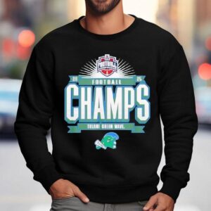 Tulane Green Wave Aac Champs 2025 Football Locker Room Shirt 3 Tulane Green Wave Aac Champs Football Locker Room Sweatshirt