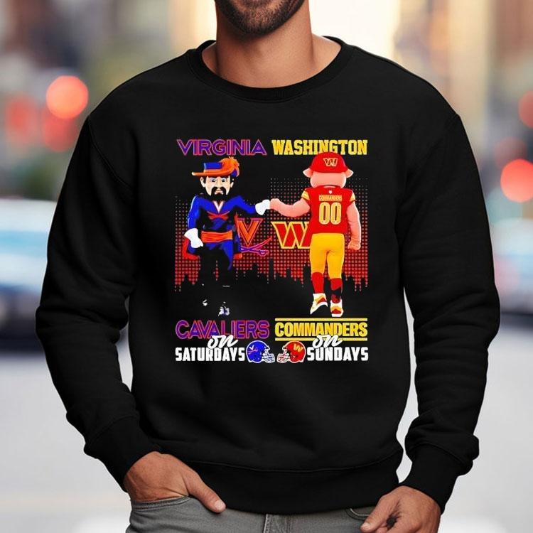 Virginia Cavaliers On Saturdays Washington Commanders On Sundays Mascot Shirt Virginia Cavaliers On Saturdays Washington Commanders On Sundays Mascot Shirt
