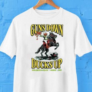 Oregon Ducks Guns Down Ducks Up Orange Bowl Champions 2026 Mascot Shirt