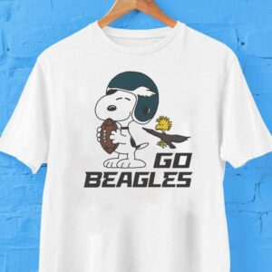Snoopy And Woodstock Philadelphia Eagles Philly Go Beagles Helme Tshirt