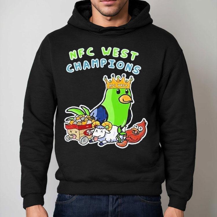 Seattle Seahawks Nfc West Champions 2025 Hawks The King Mascot Shirt Seattle Seahawks Nfc West Champions 2025 Hawks The King Mascot Shirt