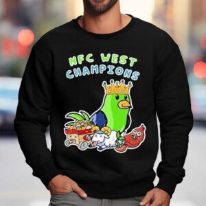 Seattle Seahawks Nfc West Champions 2025 Hawks The King Mascot Shirt 3 Seattle Seahawks Nfc West Champions Hawks The King Masco Sweatshirt